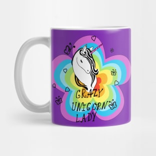 Crazy Unicorn Lady - Unicorn Lover Quote Mug